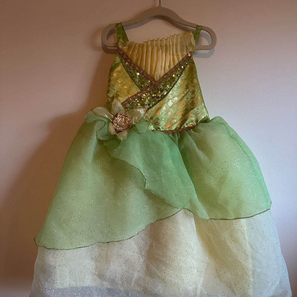 Disney Official Princess Tiana Costume with Crown